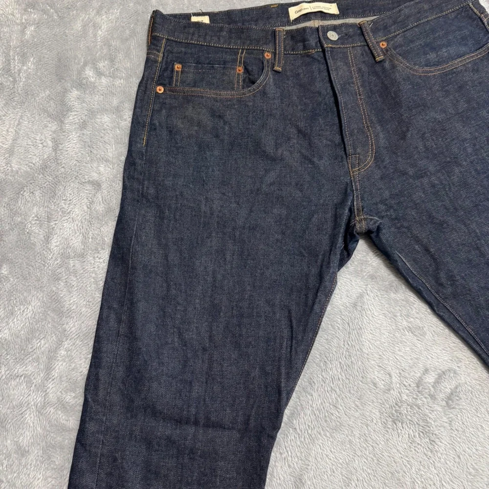 Gap Jeans Mens 36x34 Dark Indigo 1969 Kaihara Japanese Selvedge Slim Button Fly